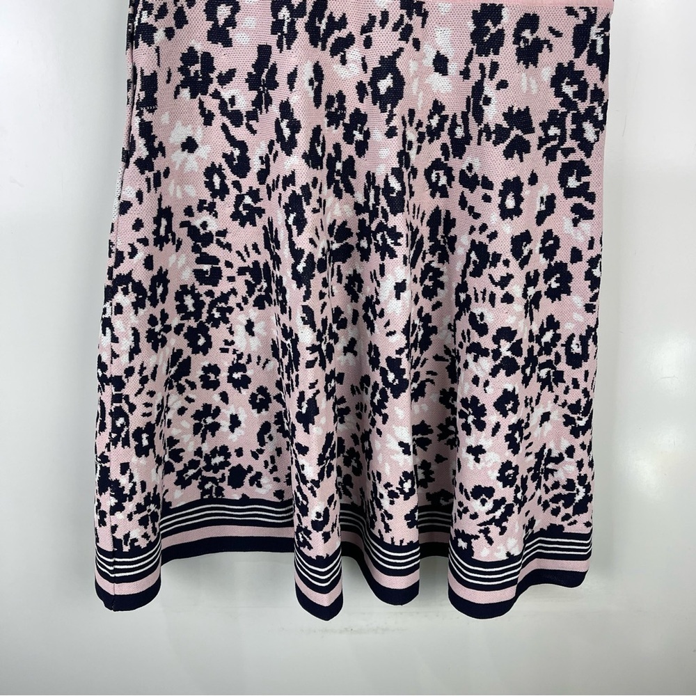 Eliza J Sleeveless Floral Dress Pink Blue Fit & Flare Work Party Spring Large - Picture 6 of 9
